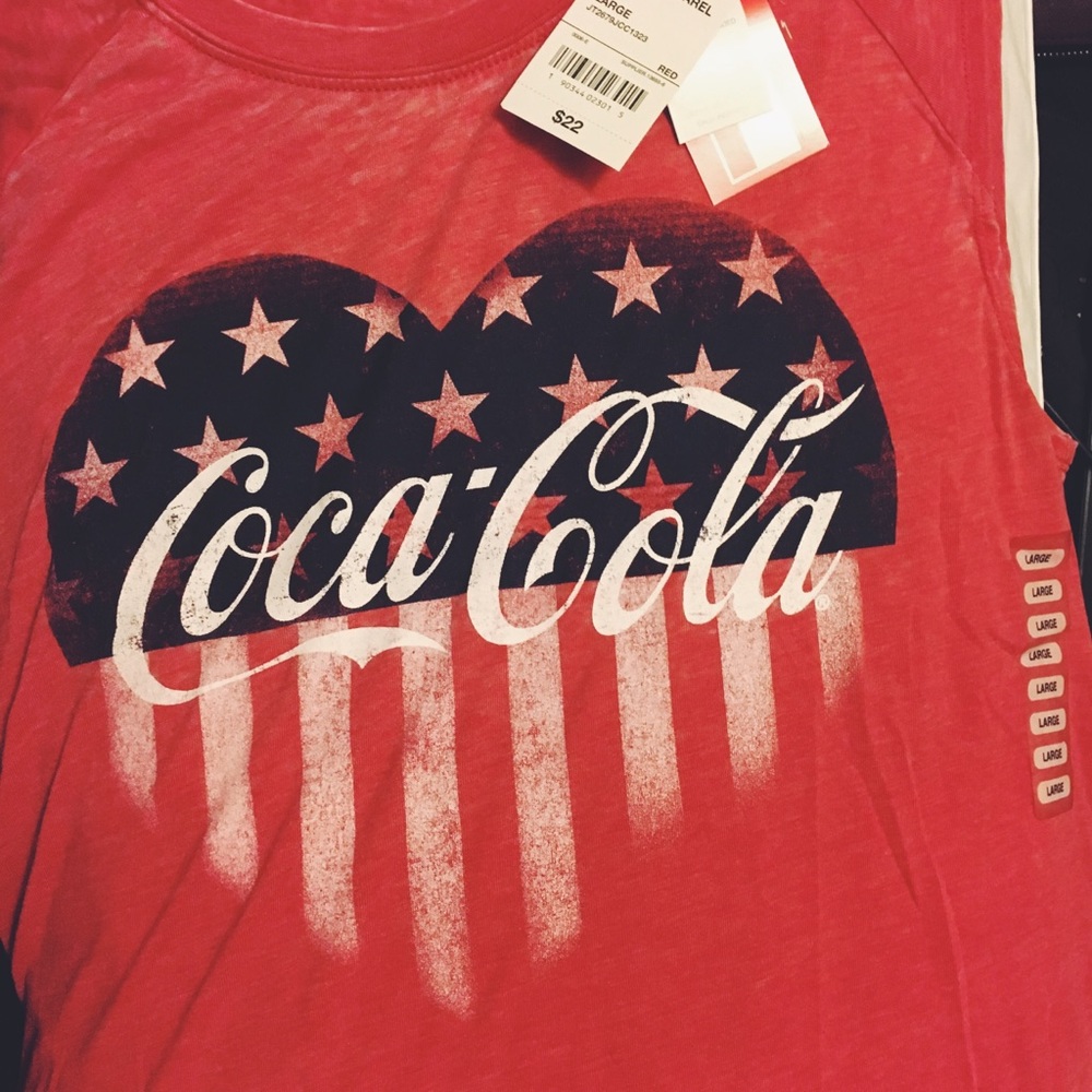 Coca Cola Heart Flag Shirt
